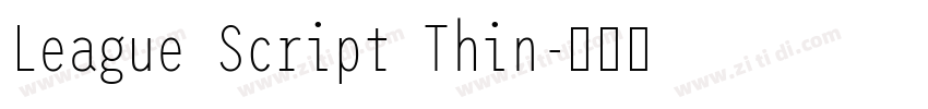 League Script Thin字体转换